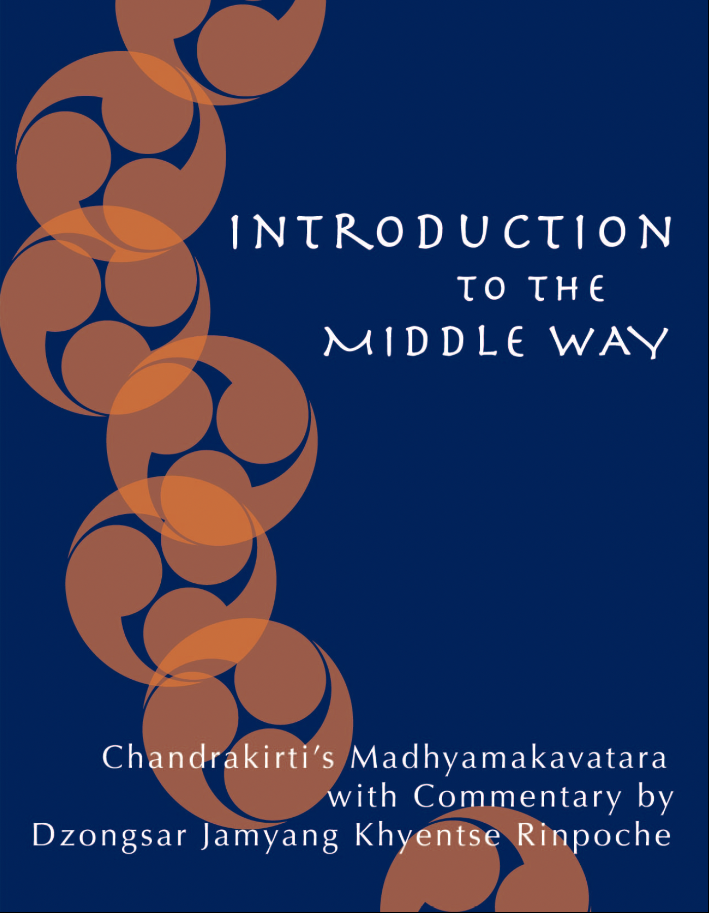 Dark blue book cover with red circles and the title of the book in the upper right side.